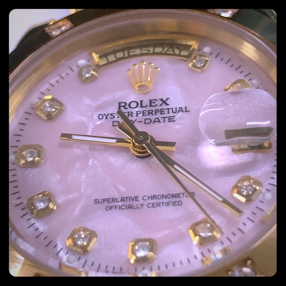 18K Gold Rolex Day-Date with diamonds